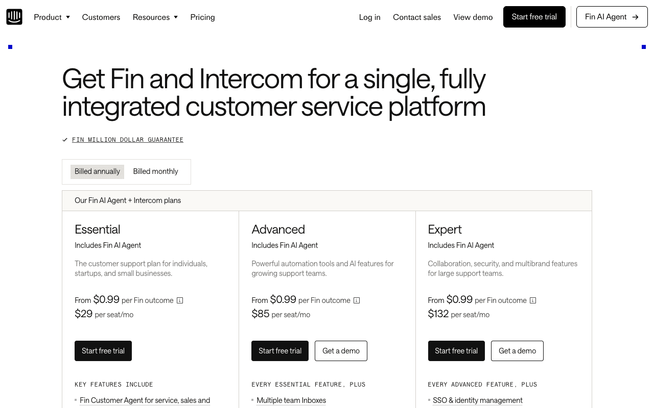 Get Fin and Intercom for a single, fully integr...