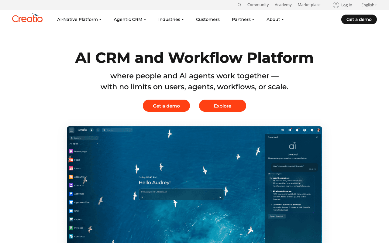 Hero: AI CRM and Workflow Platform