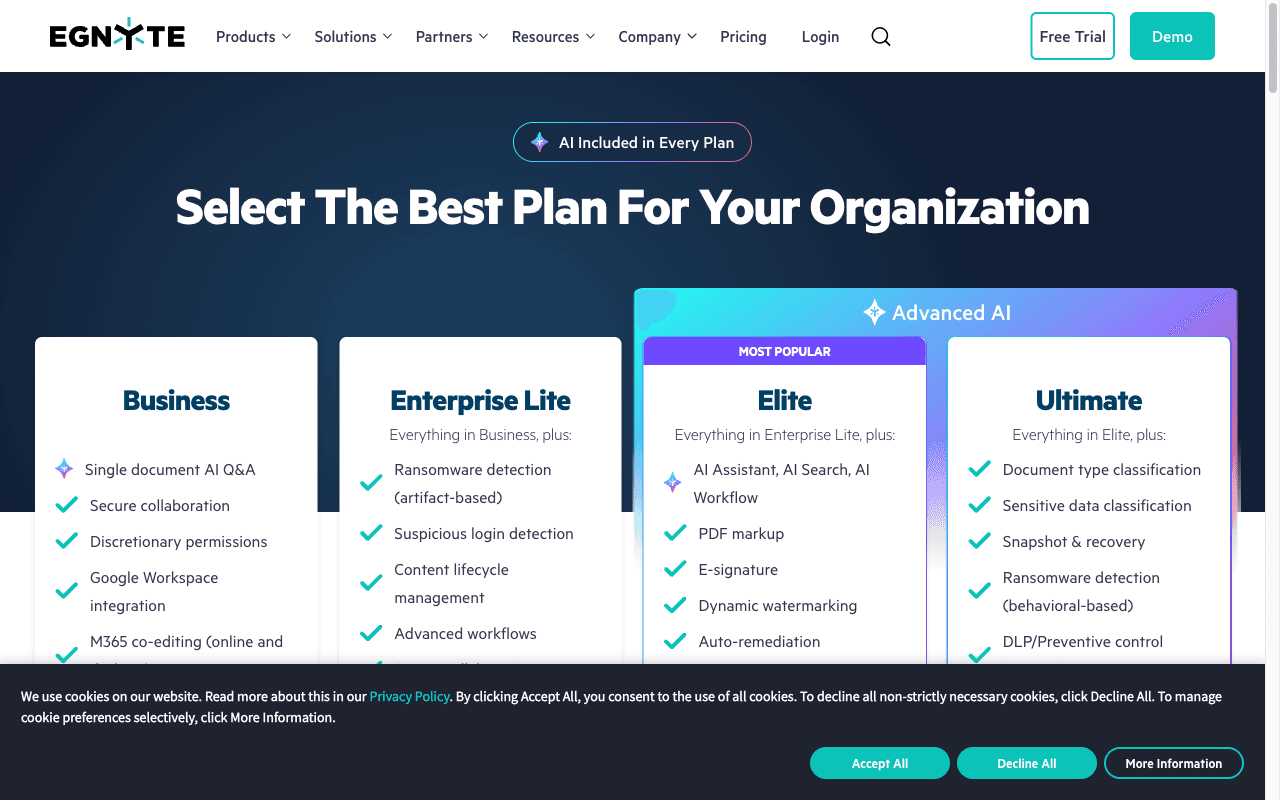 Select The Best Plan For Your Organization