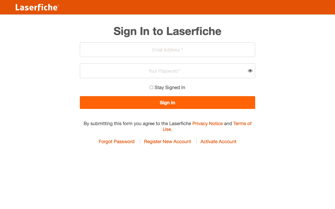 Sign In to Laserfiche
