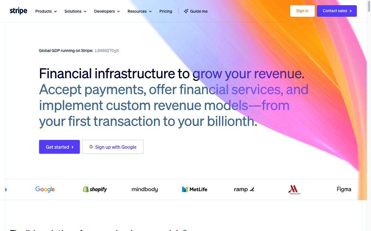 Financial infrastructure to grow your revenue. ...