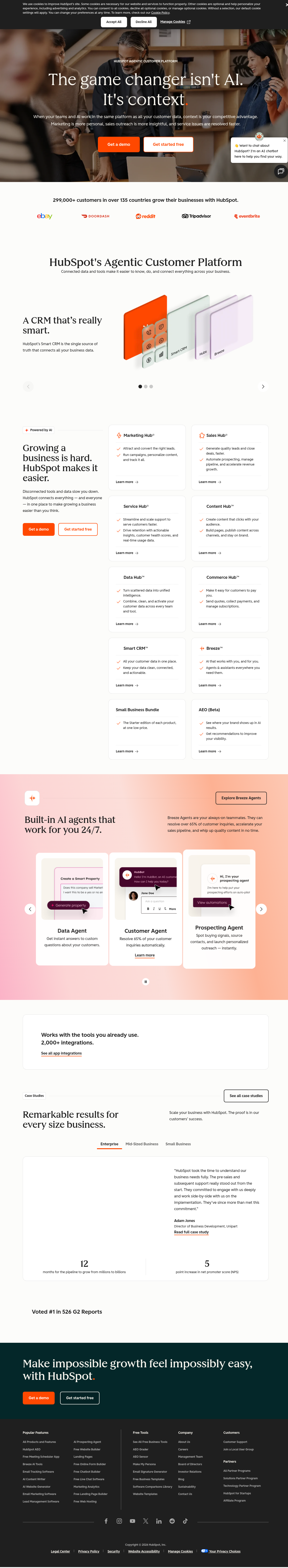 HubSpot | Software & Tools for your Business - Homepage
